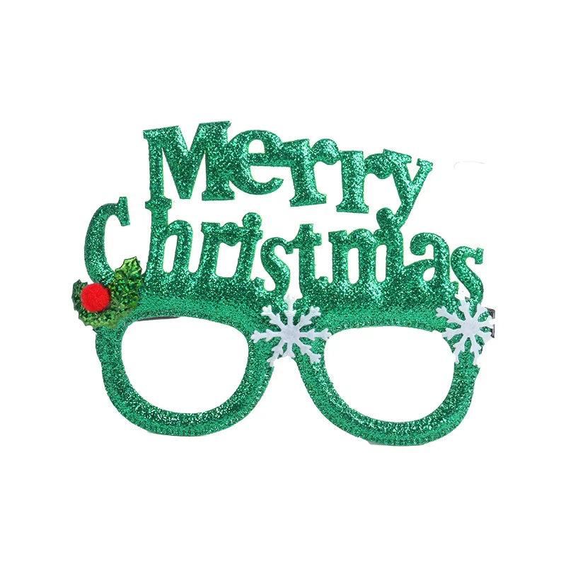 Christmas Decorations 2025 Christmas Glasses Frame Adult Kids Gift Santa Snowman Glasses Christmas Xmas Decor 2024 New Year Noel