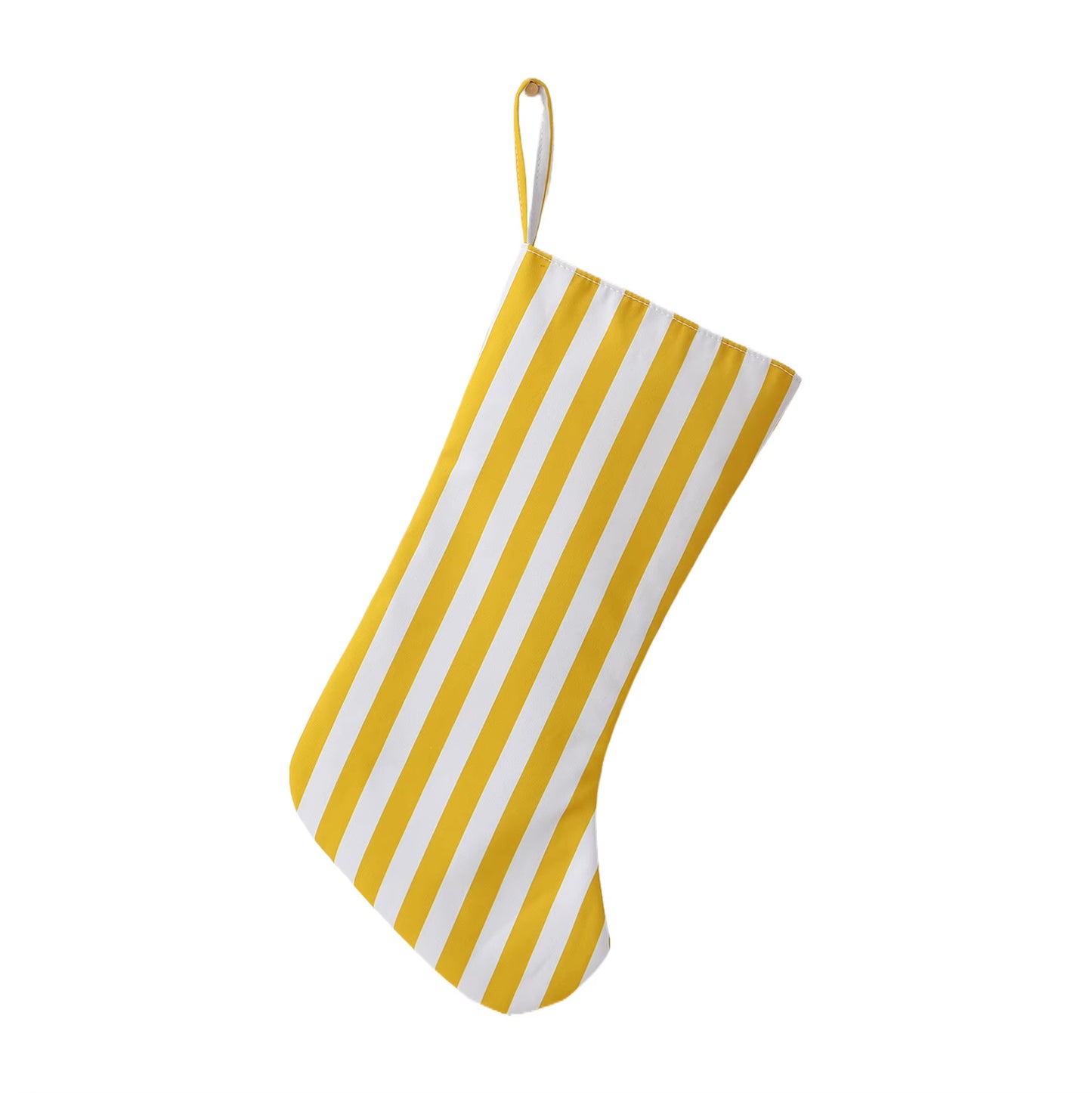 Striped Christmas Stocking for Kids Cute Reusable Canvas Xmas Stockings with Hanging Loop Christmas Decoration
