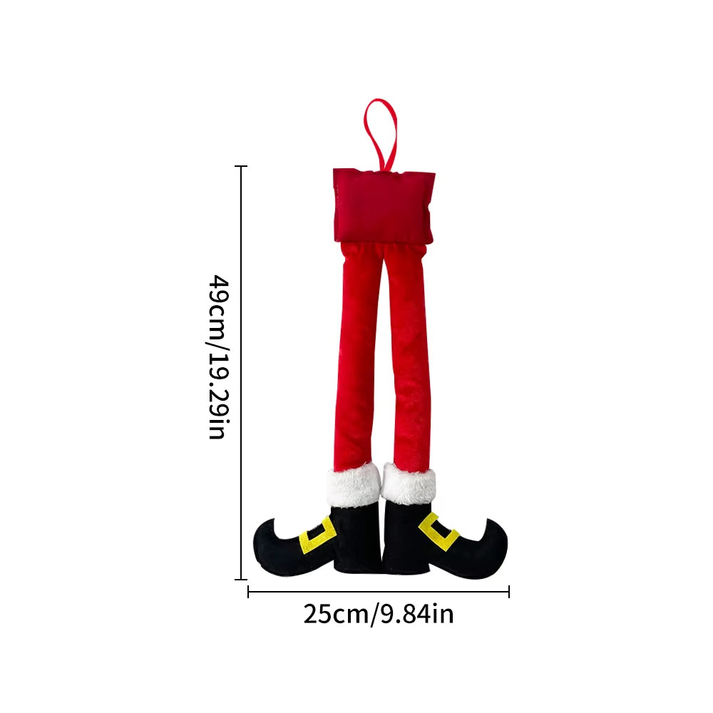 New Year Christmas Elf Santa Legs Car Accessories Christmas Decor for Home Xmas Hanging Tree Pendants Ornaments Happy Party Gift