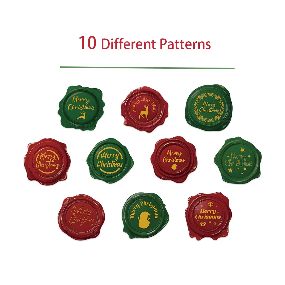 500PCS Christmas Seal Roll Stickers Exquisite Christmas Elements Envelope Label Stickers Decorative Blessing Creative Seal