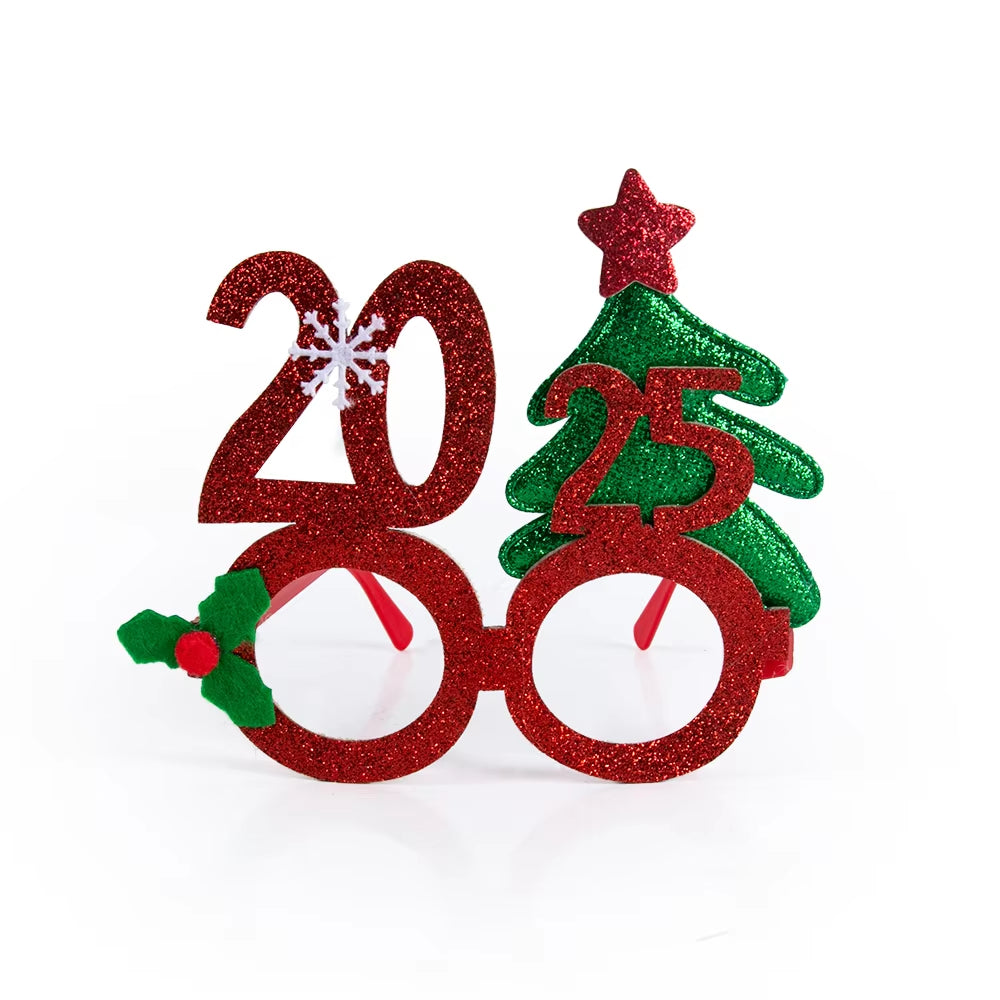 Christmas Decorations 2025 Christmas Glasses Frame Adult Kids Gift Santa Snowman Glasses Christmas Xmas Decor 2024 New Year Noel