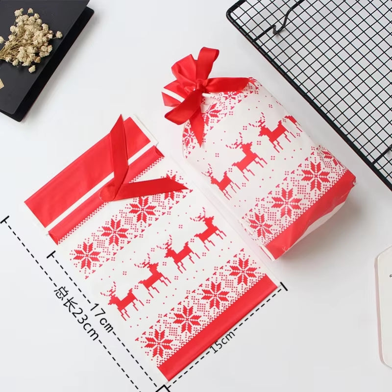 Christmas Gift Bags Cookie Bag Christmas Bag Presents Santa Candy Gift Box Packaging Christmas Decorations New Year Present