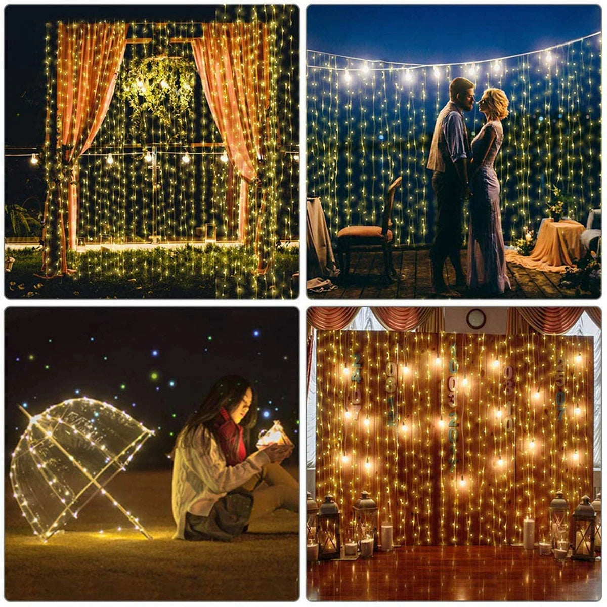 Christmas Lights Curtain Garland Merry Christmas Decorations for Home 2025 Christmas Ornaments Xmas Gifts Navidad New Year Decor