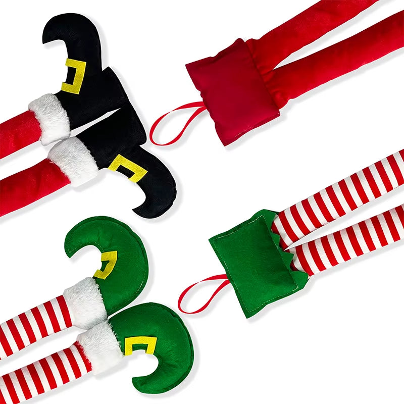 New Year Christmas Elf Santa Legs Car Accessories Christmas Decor for Home Xmas Hanging Tree Pendants Ornaments Happy Party Gift