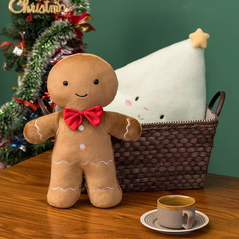 Christmas Gingerbread Stuffed Doll Pillow Christmas Tree House Wreath Chocolate Caramel Gingerbread Stuffed Toy Home Decor