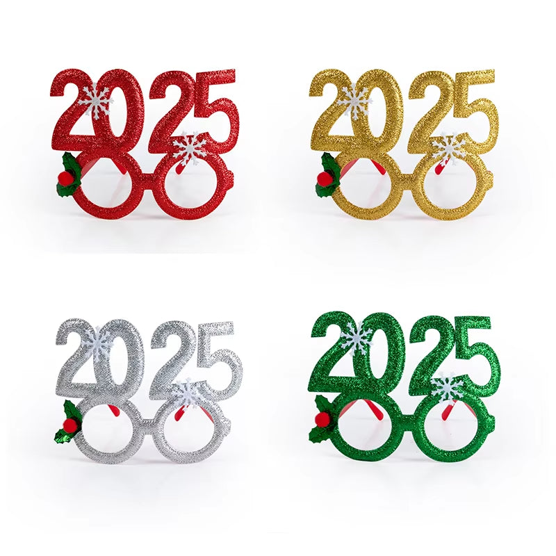 Christmas Decorations 2025 Christmas Glasses Frame Adult Kids Gift Santa Snowman Glasses Christmas Xmas Decor 2024 New Year Noel