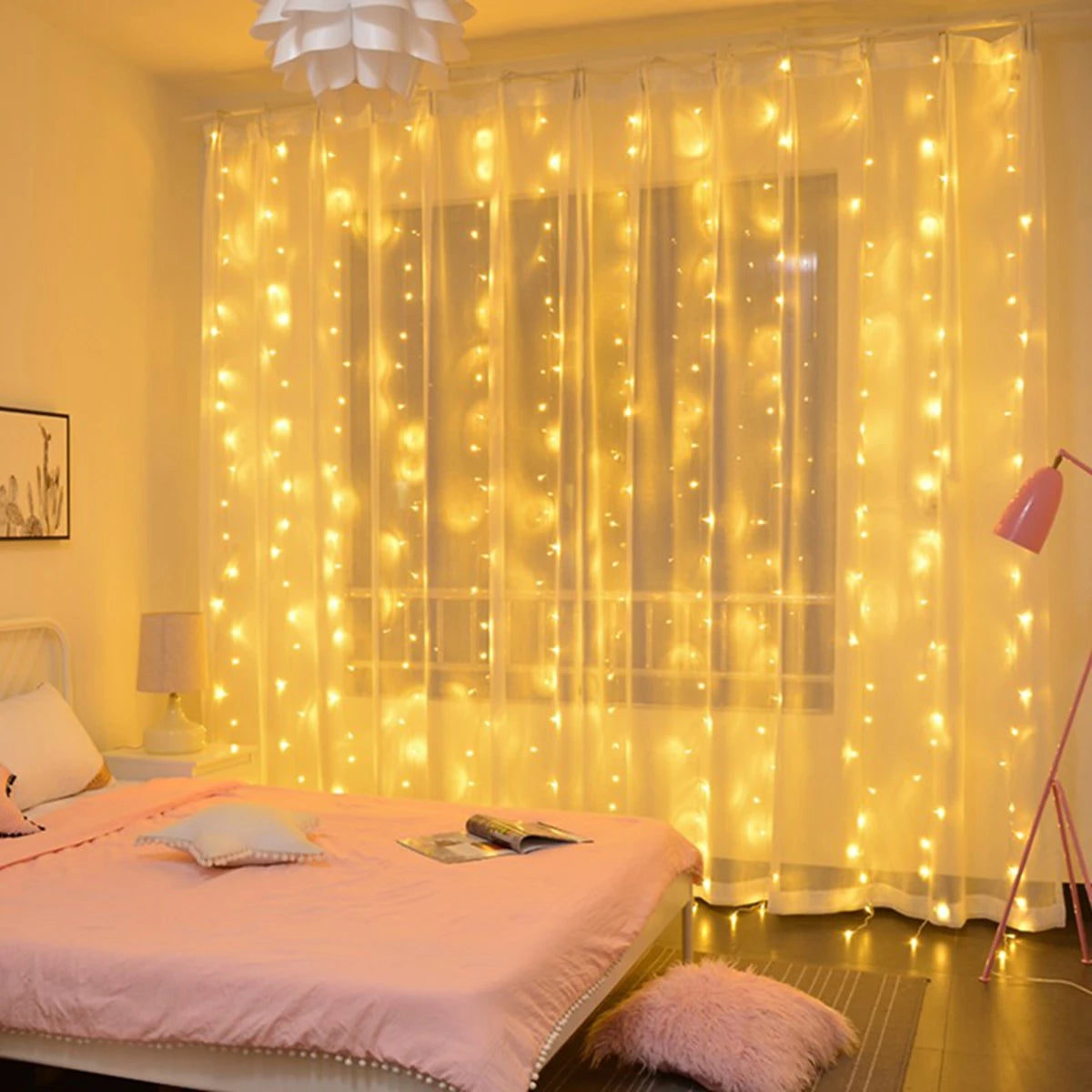 Christmas Lights Curtain Garland Merry Christmas Decorations for Home 2025 Christmas Ornaments Xmas Gifts Navidad New Year Decor