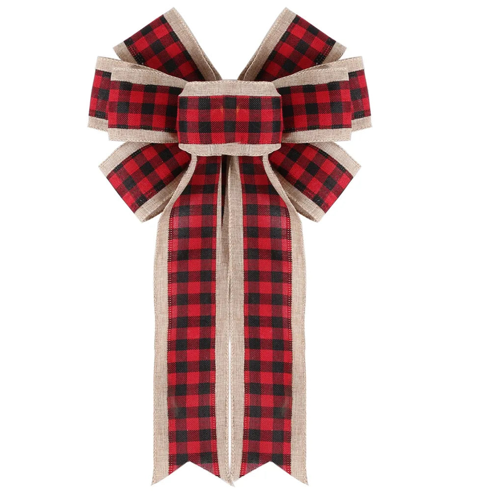 Christmas Bow Bows for Crafts Handmade Xmas Bowknot Christmas Tree Decoration Christmas Decoration for Home