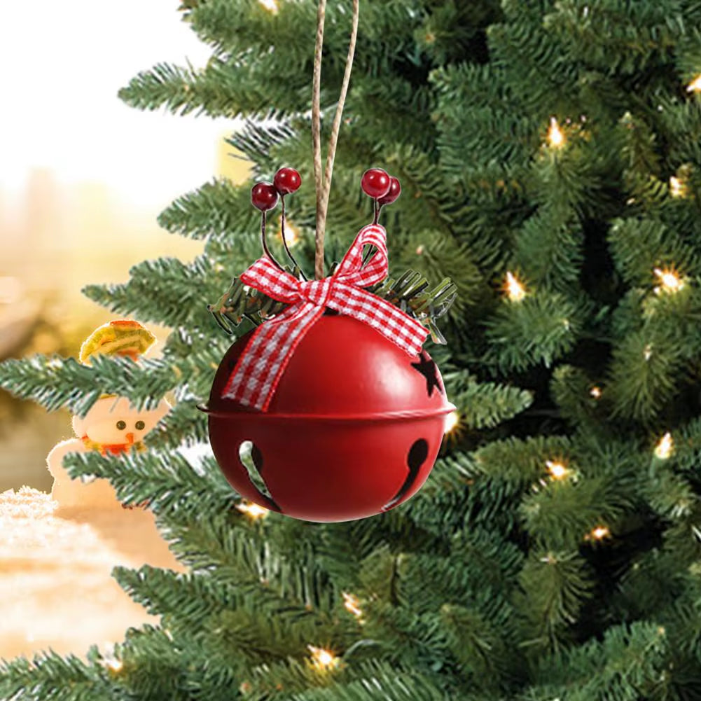 Christmas Bell Jingle Bells Metal Bell Ornament Tree Hanging Pendant for Christmas Decorations New Year Party Kids Toys #W0