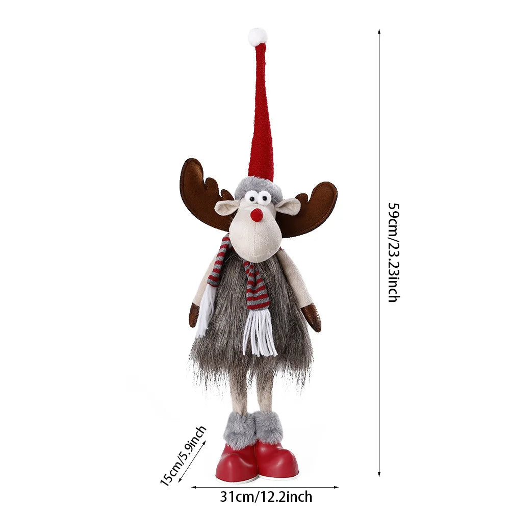 Large Standing Elk Doll Christmas Gift for Kids Christmas Elk Doll Reindeer Navidad Ornaments Christmas Home Decoration Supplies