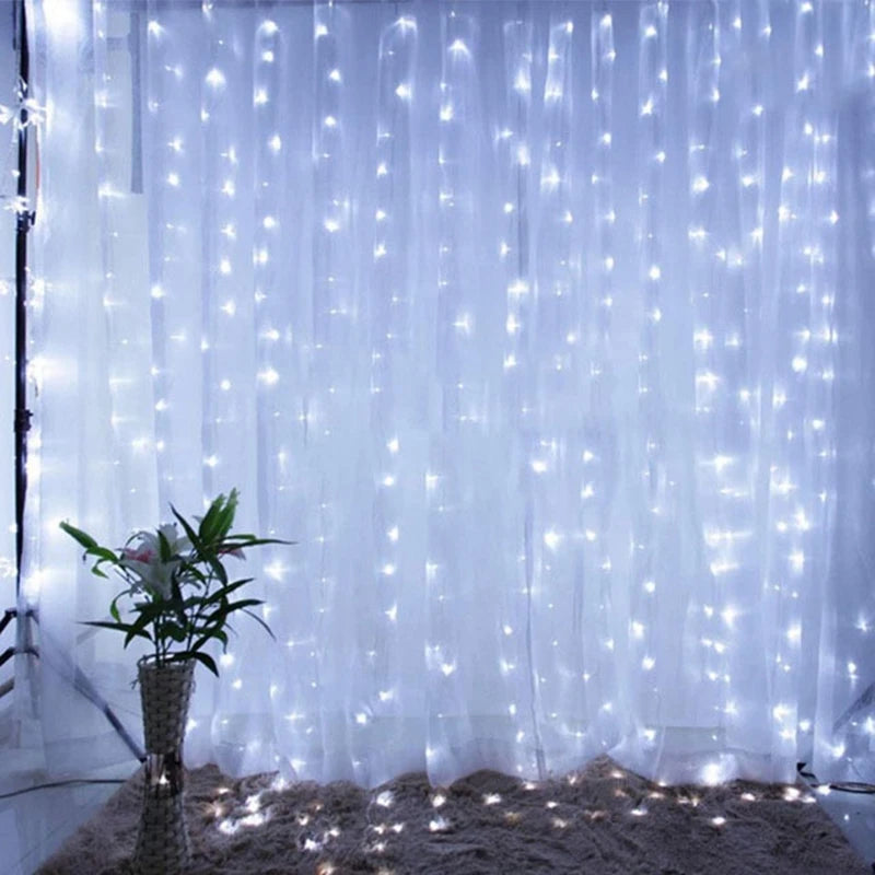 Christmas Lights Curtain Garland Merry Christmas Decorations for Home 2025 Christmas Ornaments Xmas Gifts Navidad New Year Decor