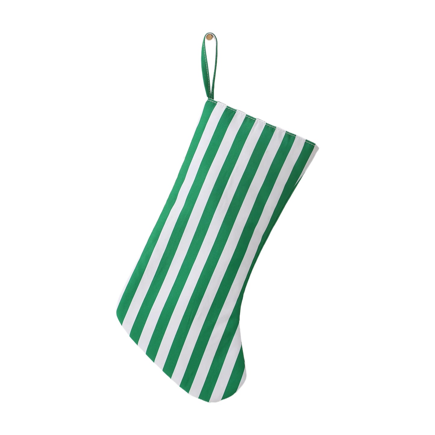 Striped Christmas Stocking for Kids Cute Reusable Canvas Xmas Stockings with Hanging Loop Christmas Decoration