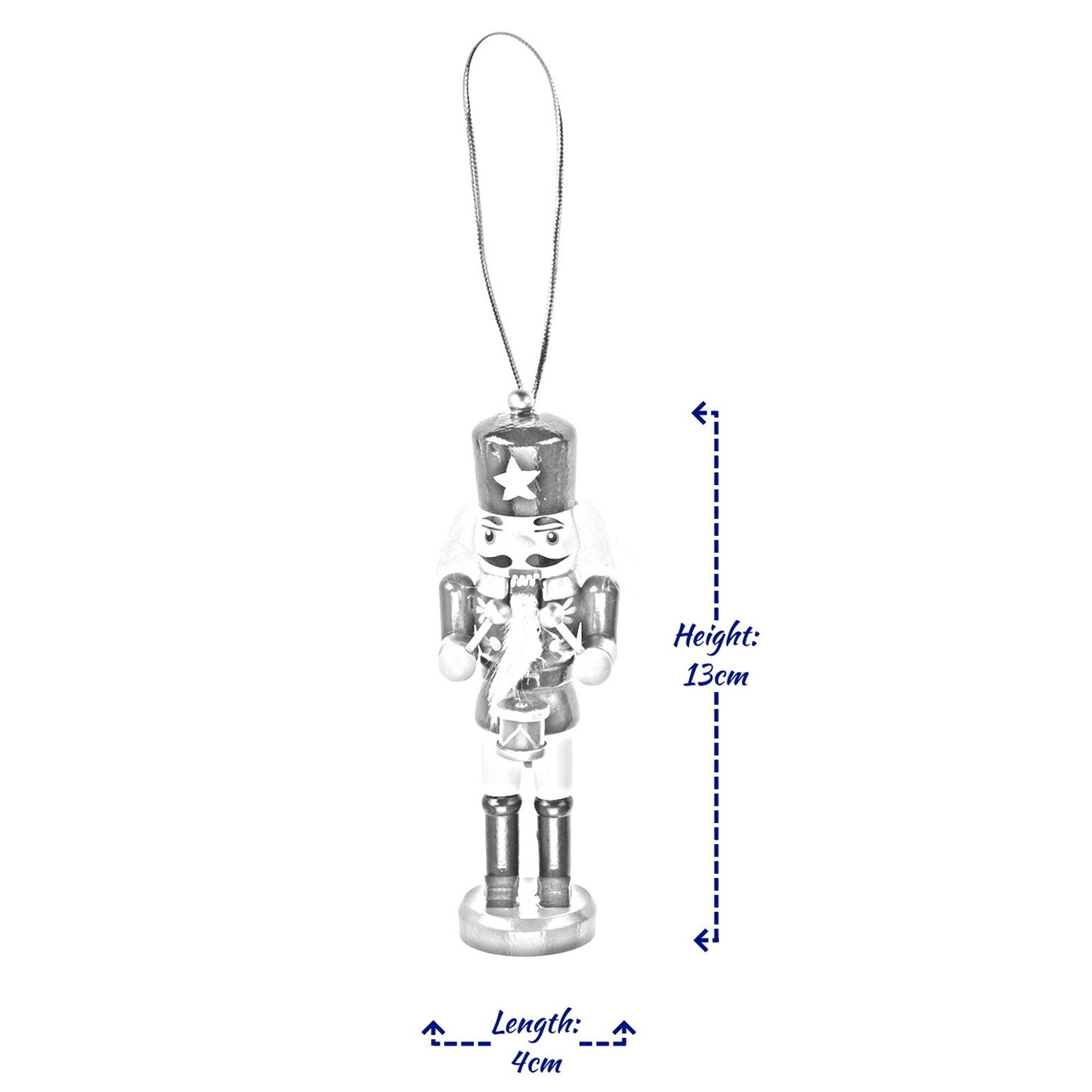 Christmas Nutcracker Soldier 3 Wooden Nut Cracker Xmas Tree Festive Ornament Dec