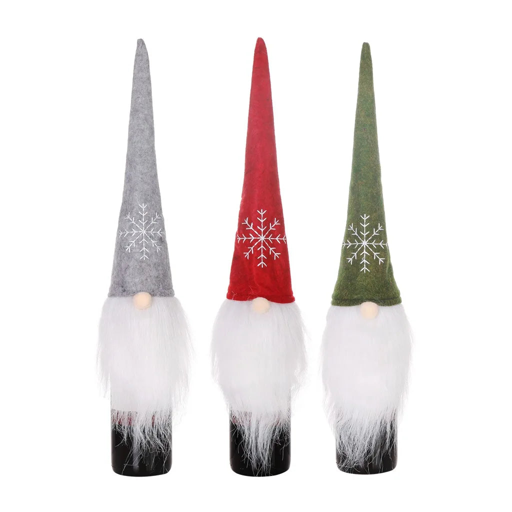 Gnome Christmas Wine Bottle Cover Merry Christmas Decorations for Home 2021 Christmas Ornaments Xmas Gifts Happy New Year 2022