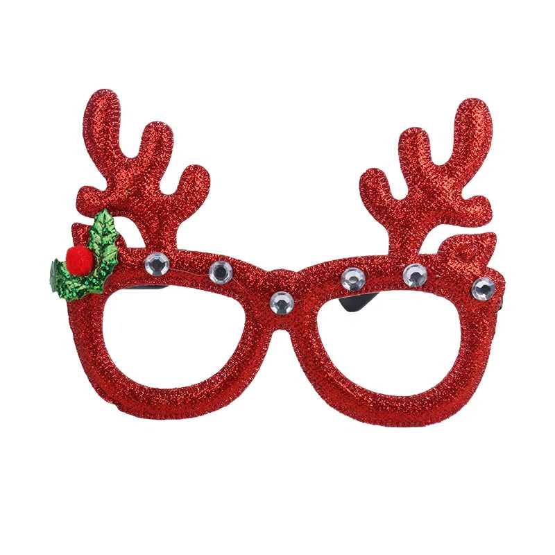 Christmas Decorations 2025 Christmas Glasses Frame Adult Kids Gift Santa Snowman Glasses Christmas Xmas Decor 2024 New Year Noel
