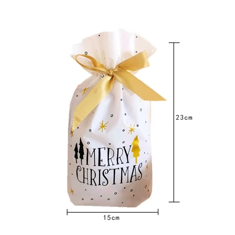 Christmas Gift Bags Cookie Bag Christmas Bag Presents Santa Candy Gift Box Packaging Christmas Decorations New Year Present