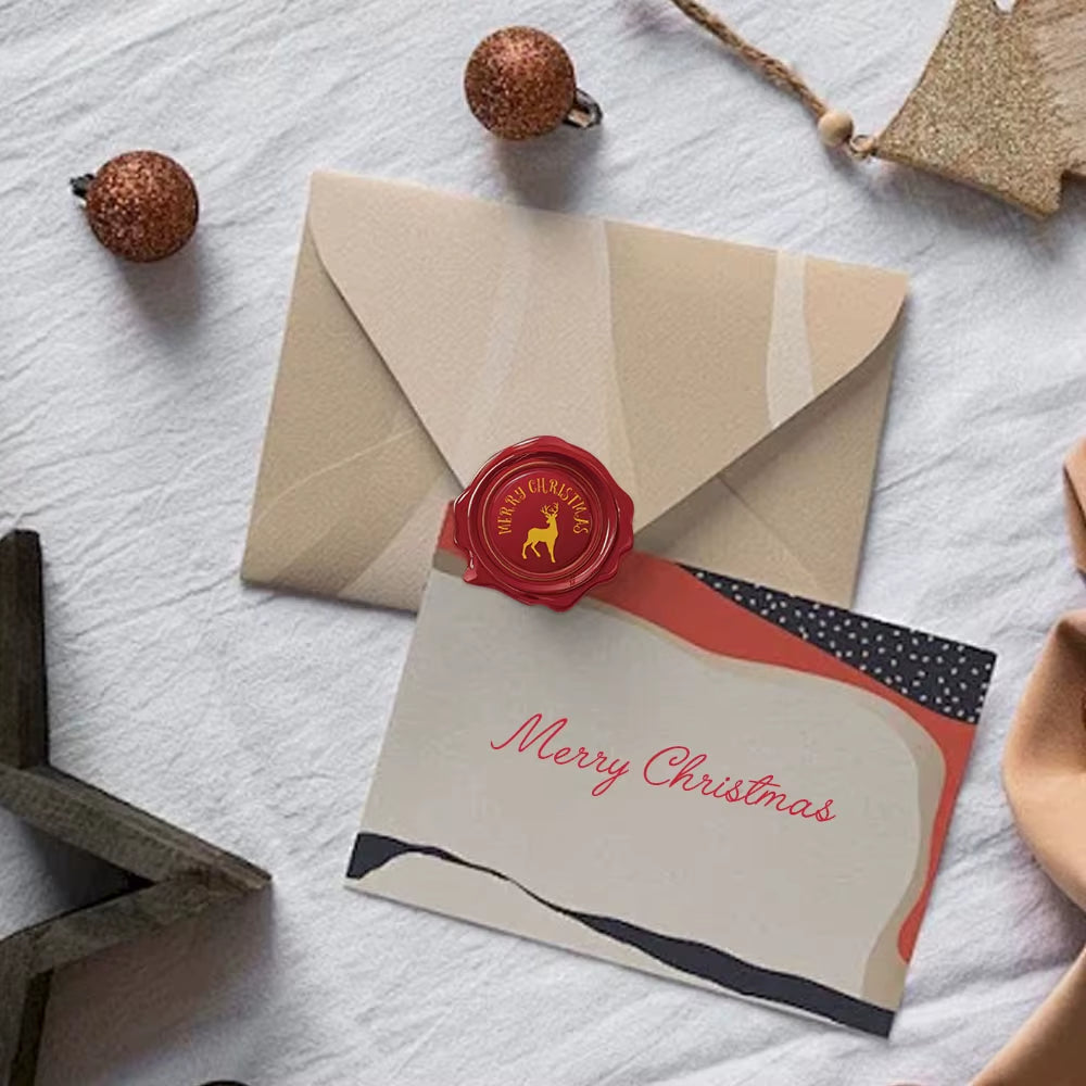 500PCS Christmas Seal Roll Stickers Exquisite Christmas Elements Envelope Label Stickers Decorative Blessing Creative Seal