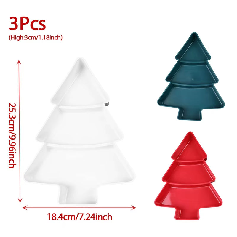 Christmas Tree Fruit Plate Merry Christmas Party Decorations for Home 2025 Navidad Noel Natal Xmas Gifts Happy New Year 2026