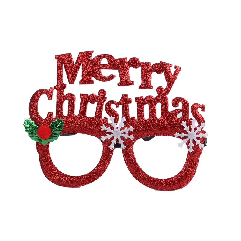 Christmas Decorations 2025 Christmas Glasses Frame Adult Kids Gift Santa Snowman Glasses Christmas Xmas Decor 2024 New Year Noel