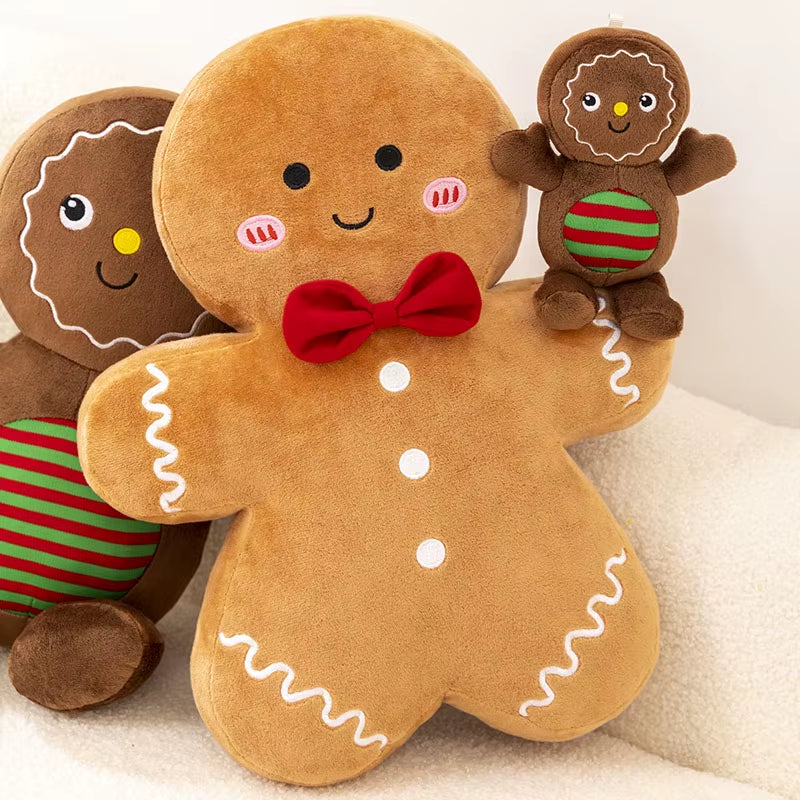 Christmas Gingerbread Stuffed Doll Pillow Christmas Tree House Wreath Chocolate Caramel Gingerbread Stuffed Toy Home Decor