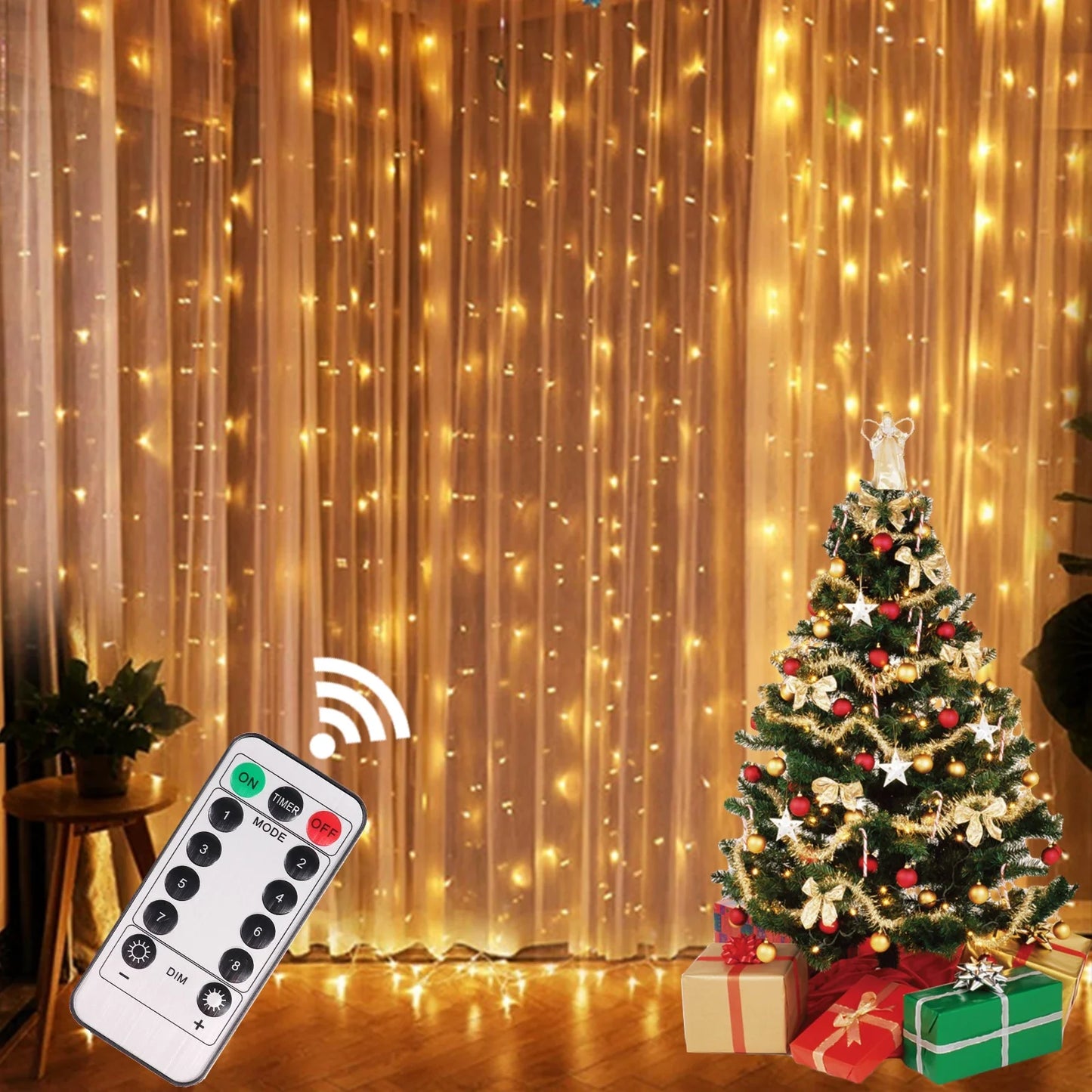 Christmas Lights Curtain Garland Merry Christmas Decorations for Home 2025 Christmas Ornaments Xmas Gifts Navidad New Year Decor
