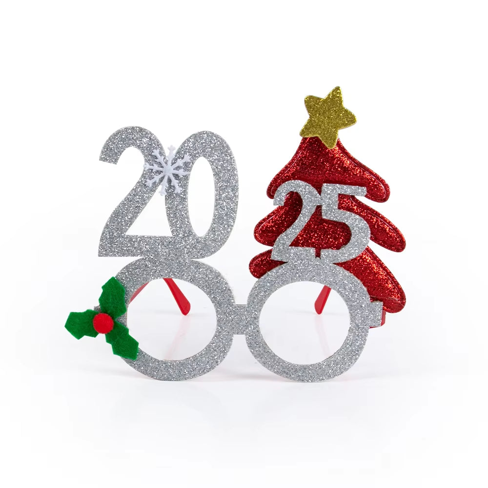 Christmas Decorations 2025 Christmas Glasses Frame Adult Kids Gift Santa Snowman Glasses Christmas Xmas Decor 2024 New Year Noel