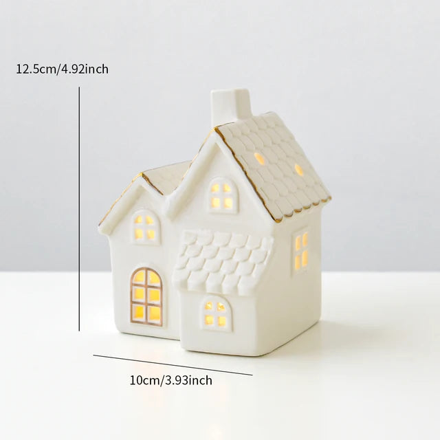 Ceramic House Christmas Ornaments