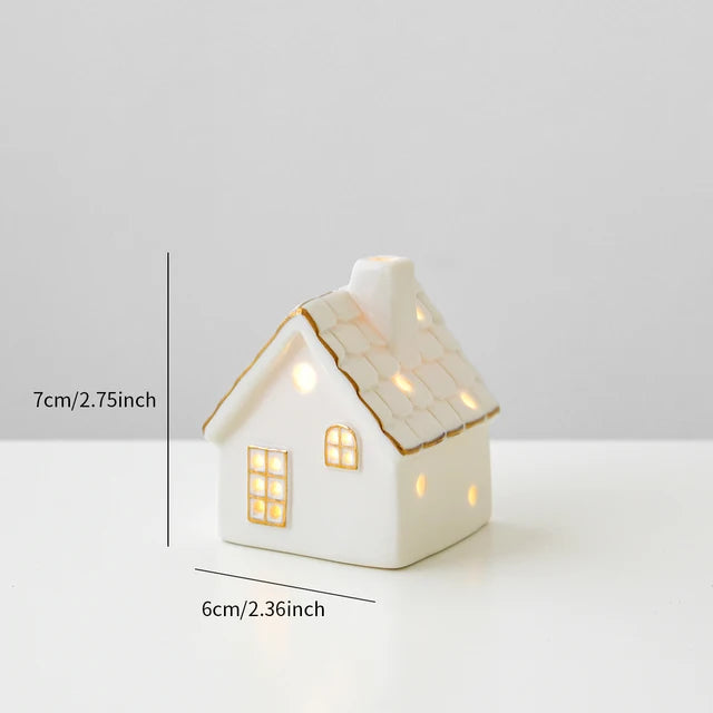 Ceramic House Christmas Ornaments