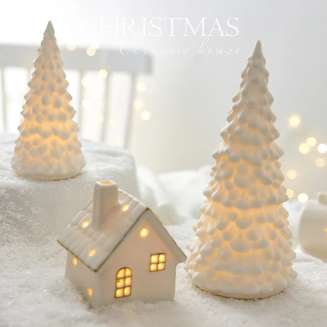 Ceramic House Christmas Ornaments
