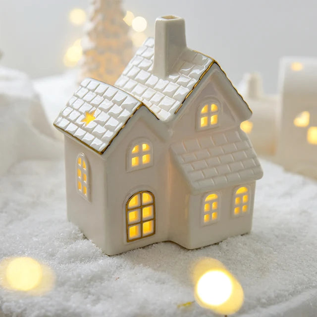 Ceramic House Christmas Ornaments