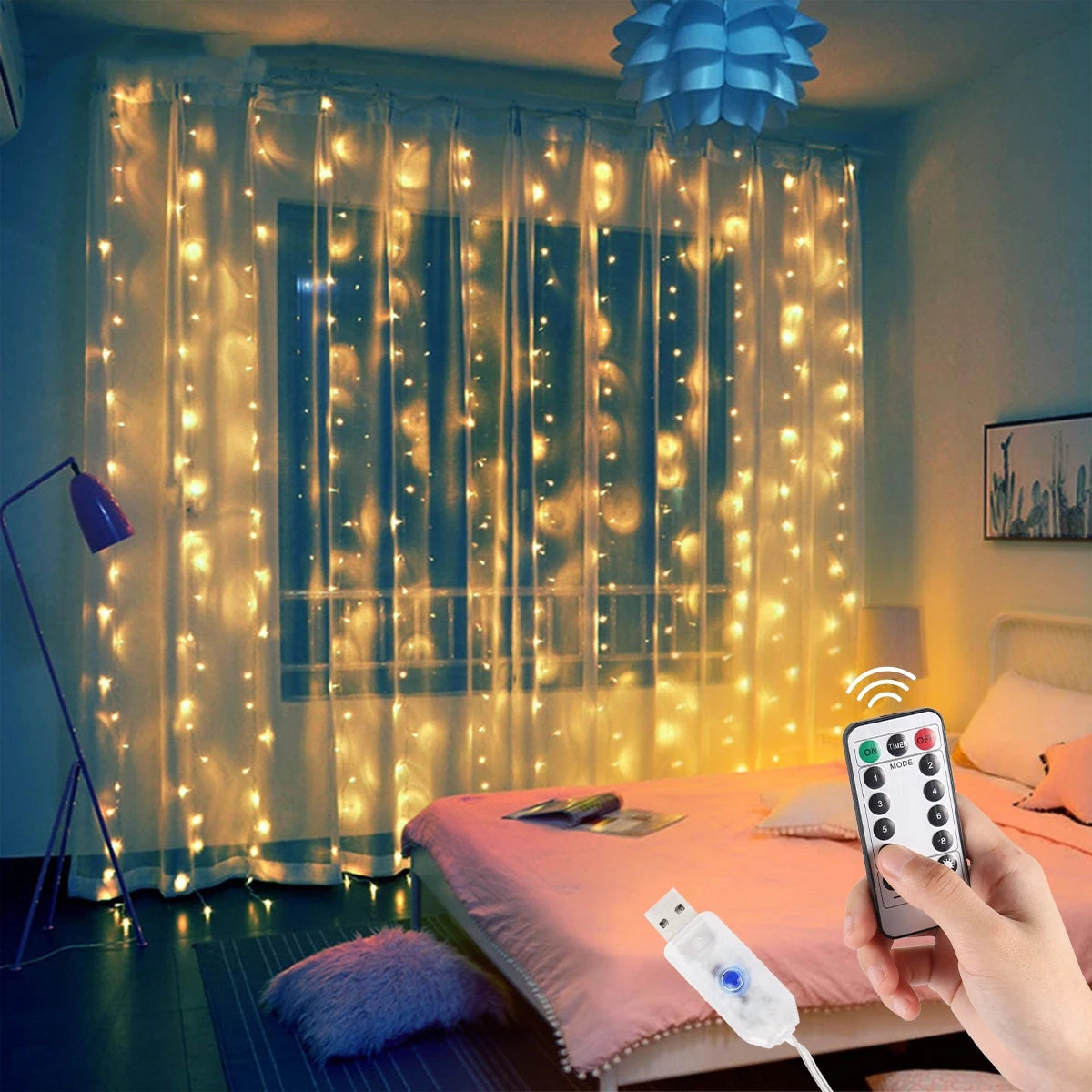 Christmas Lights Curtain Garland Merry Christmas Decorations for Home 2025 Christmas Ornaments Xmas Gifts Navidad New Year Decor
