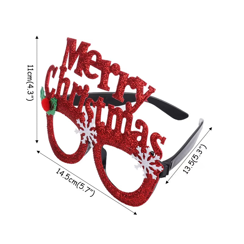 Christmas Decorations 2025 Christmas Glasses Frame Adult Kids Gift Santa Snowman Glasses Christmas Xmas Decor 2024 New Year Noel