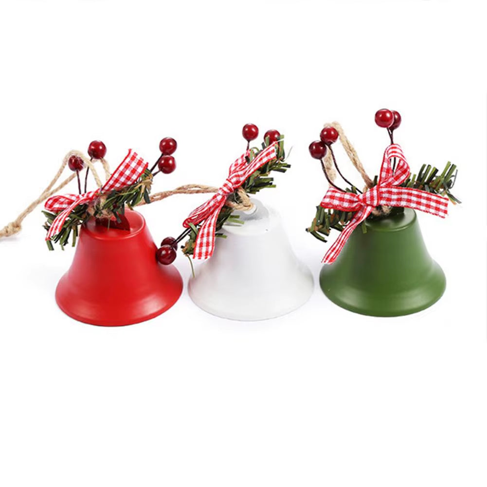 Christmas Bell Jingle Bells Metal Bell Ornament Tree Hanging Pendant for Christmas Decorations New Year Party Kids Toys #W0