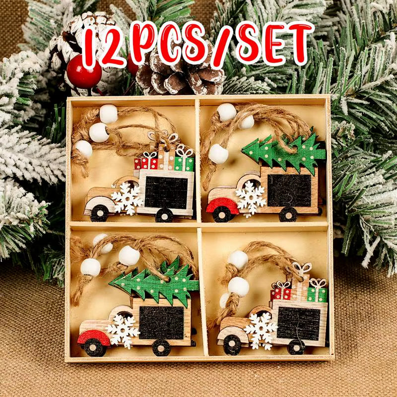 Christmas Gnome Wooden Pendant Merry Christmas Decorations for Home 2024 Cristmas Ornament Xmas Navidad Happy New Year 2025