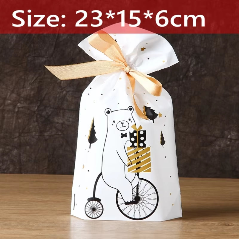 Christmas Gift Bags Cookie Bag Christmas Bag Presents Santa Candy Gift Box Packaging Christmas Decorations New Year Present