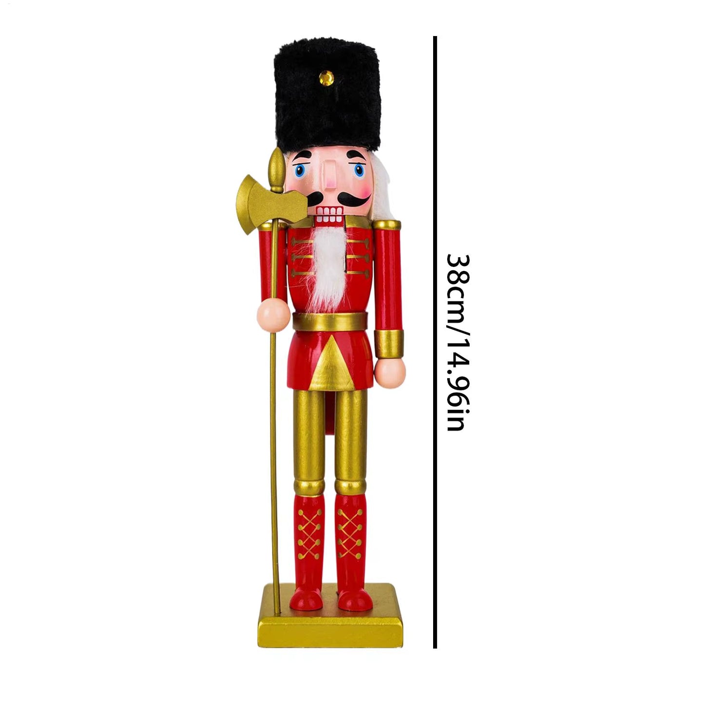 Christmas Nutcracker Wood Christmas Nutcracker Soldier Figure Ornaments Home Decor for Fireplace Festival Party Tree Entryway