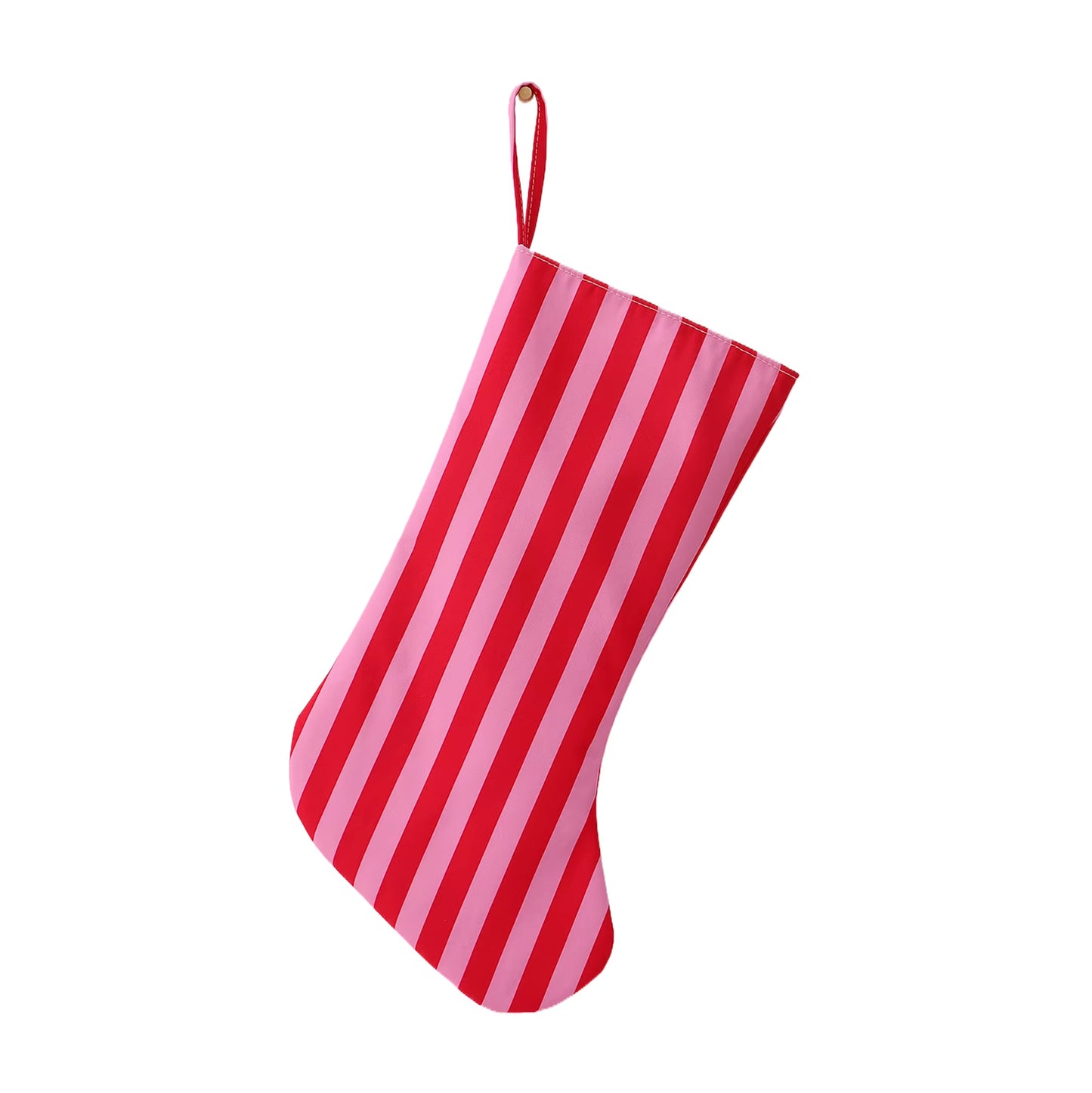 Striped Christmas Stocking for Kids Cute Reusable Canvas Xmas Stockings with Hanging Loop Christmas Decoration