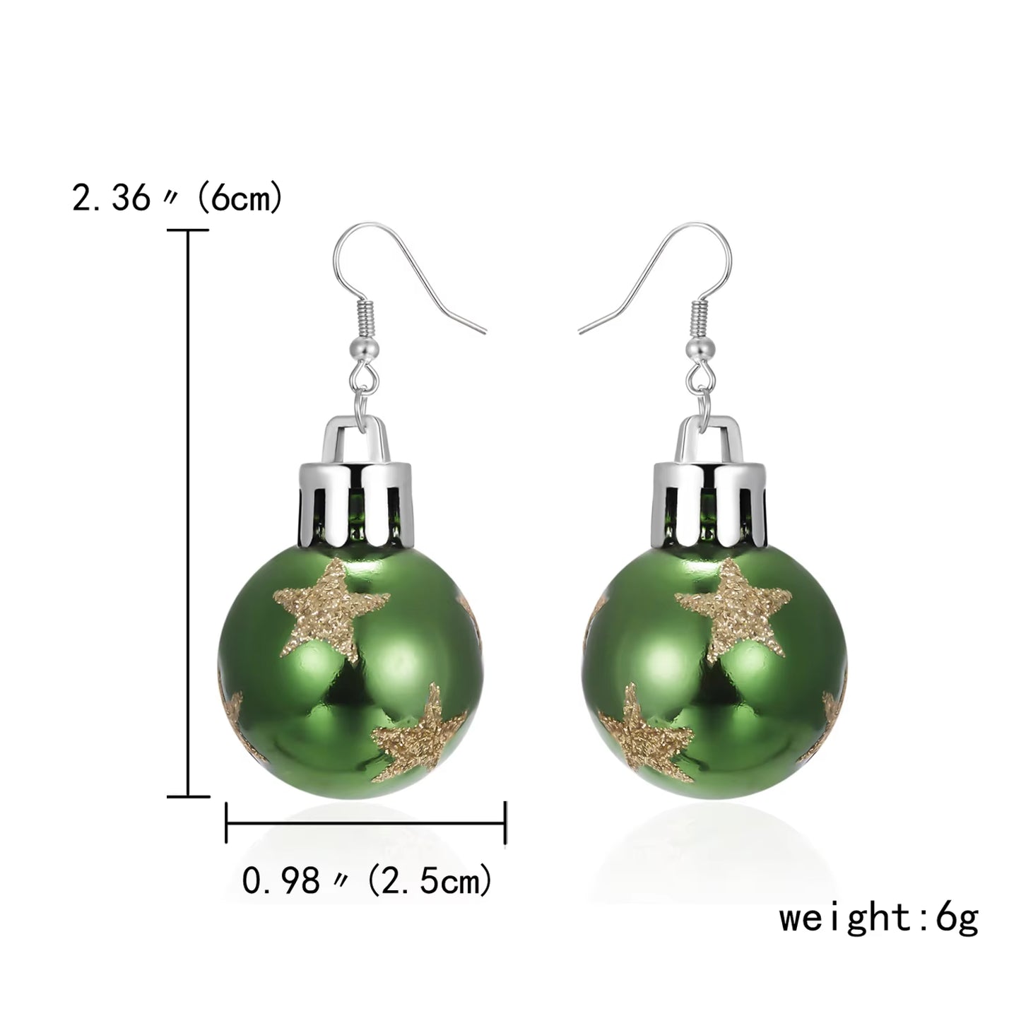 2024 New Fashion Christmas Earrings Creative Christmas Bulb Drop Earring for Women Christmas Gift Colorful Ball Dangle Earrings