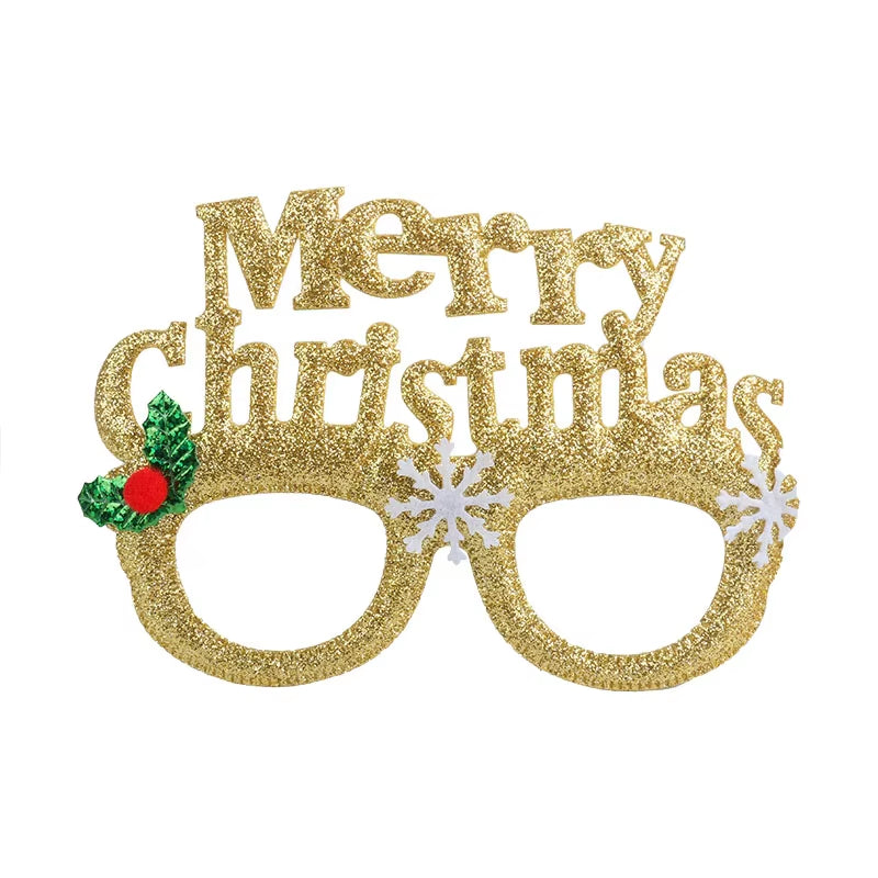 Christmas Decorations 2025 Christmas Glasses Frame Adult Kids Gift Santa Snowman Glasses Christmas Xmas Decor 2024 New Year Noel