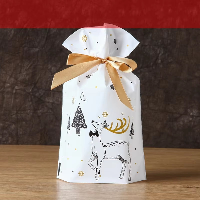 Christmas Gift Bags Cookie Bag Christmas Bag Presents Santa Candy Gift Box Packaging Christmas Decorations New Year Present
