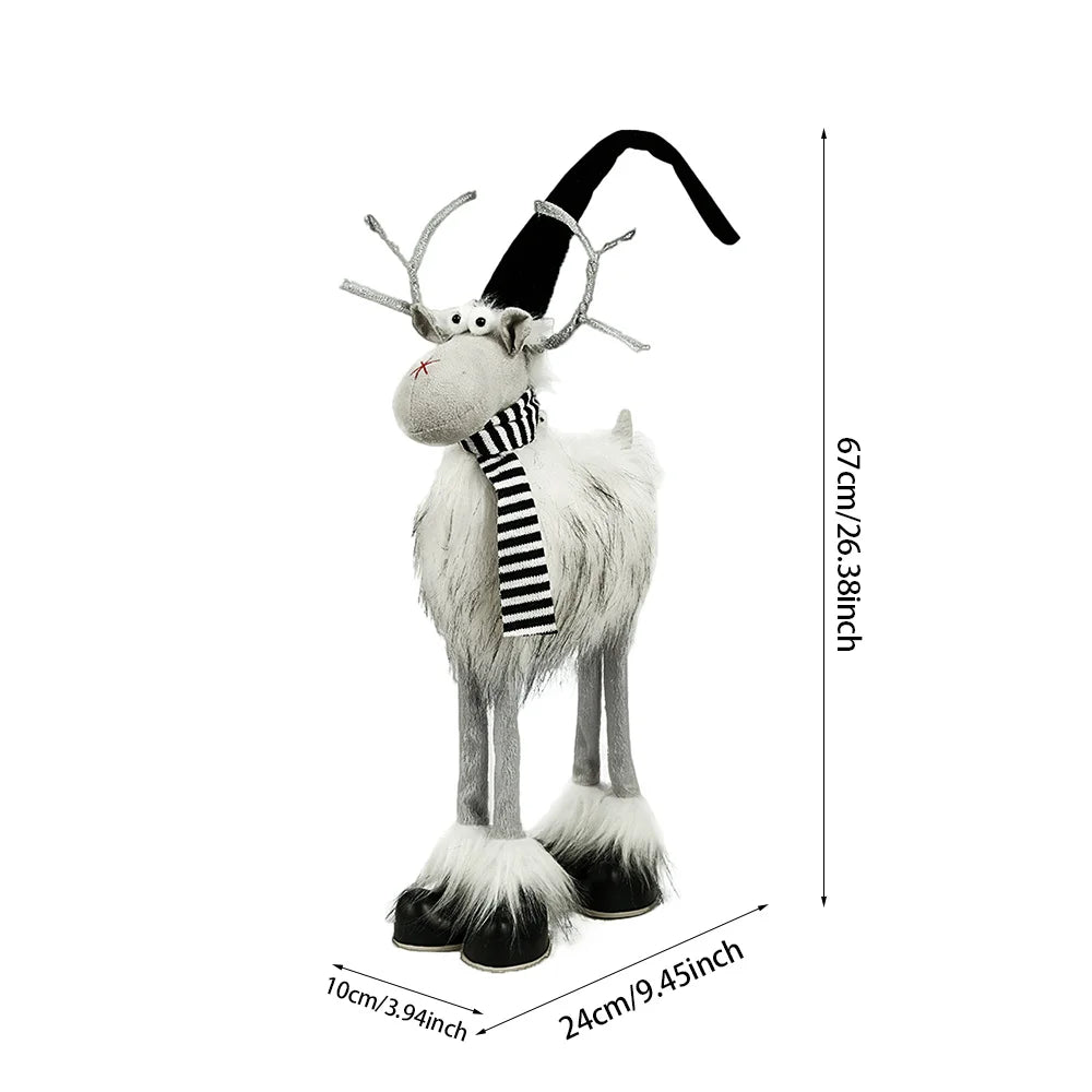 Large Standing Elk Doll Christmas Gift for Kids Christmas Elk Doll Reindeer Navidad Ornaments Christmas Home Decoration Supplies