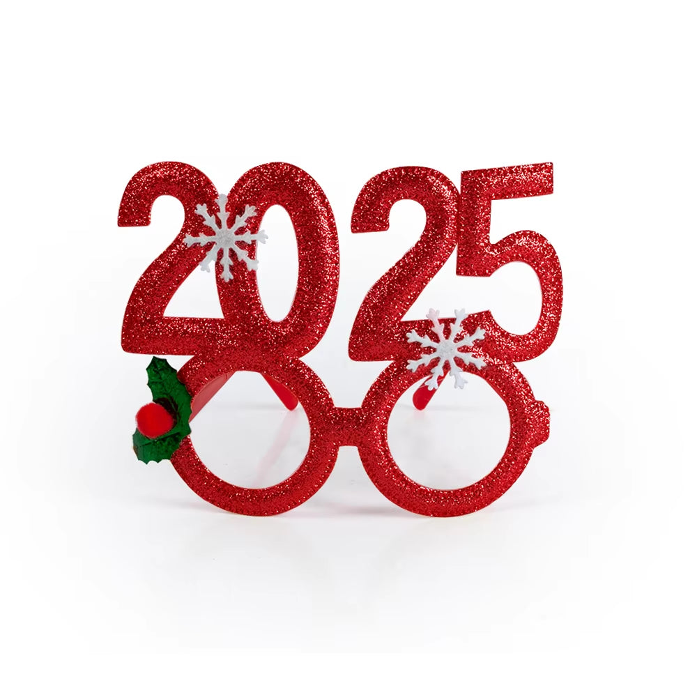 Christmas Decorations 2025 Christmas Glasses Frame Adult Kids Gift Santa Snowman Glasses Christmas Xmas Decor 2024 New Year Noel
