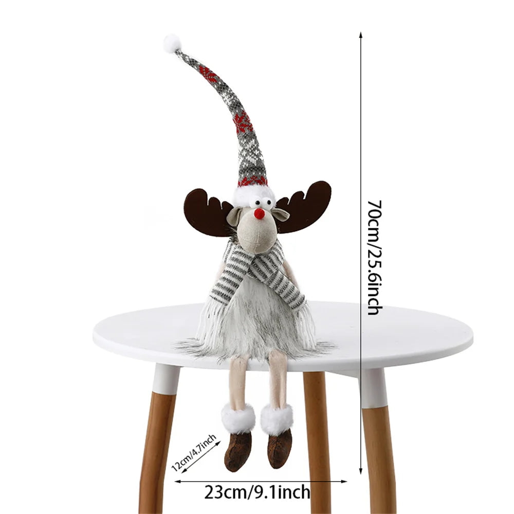 Large Standing Elk Doll Christmas Gift for Kids Christmas Elk Doll Reindeer Navidad Ornaments Christmas Home Decoration Supplies