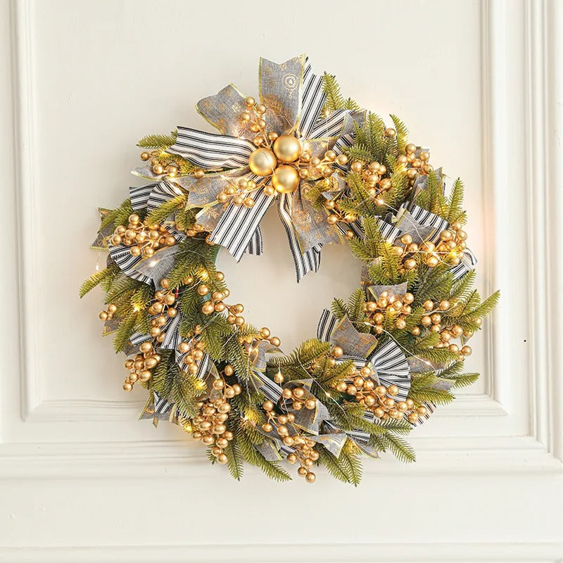 Premium Christmas Wreath with LED Fairy Lights