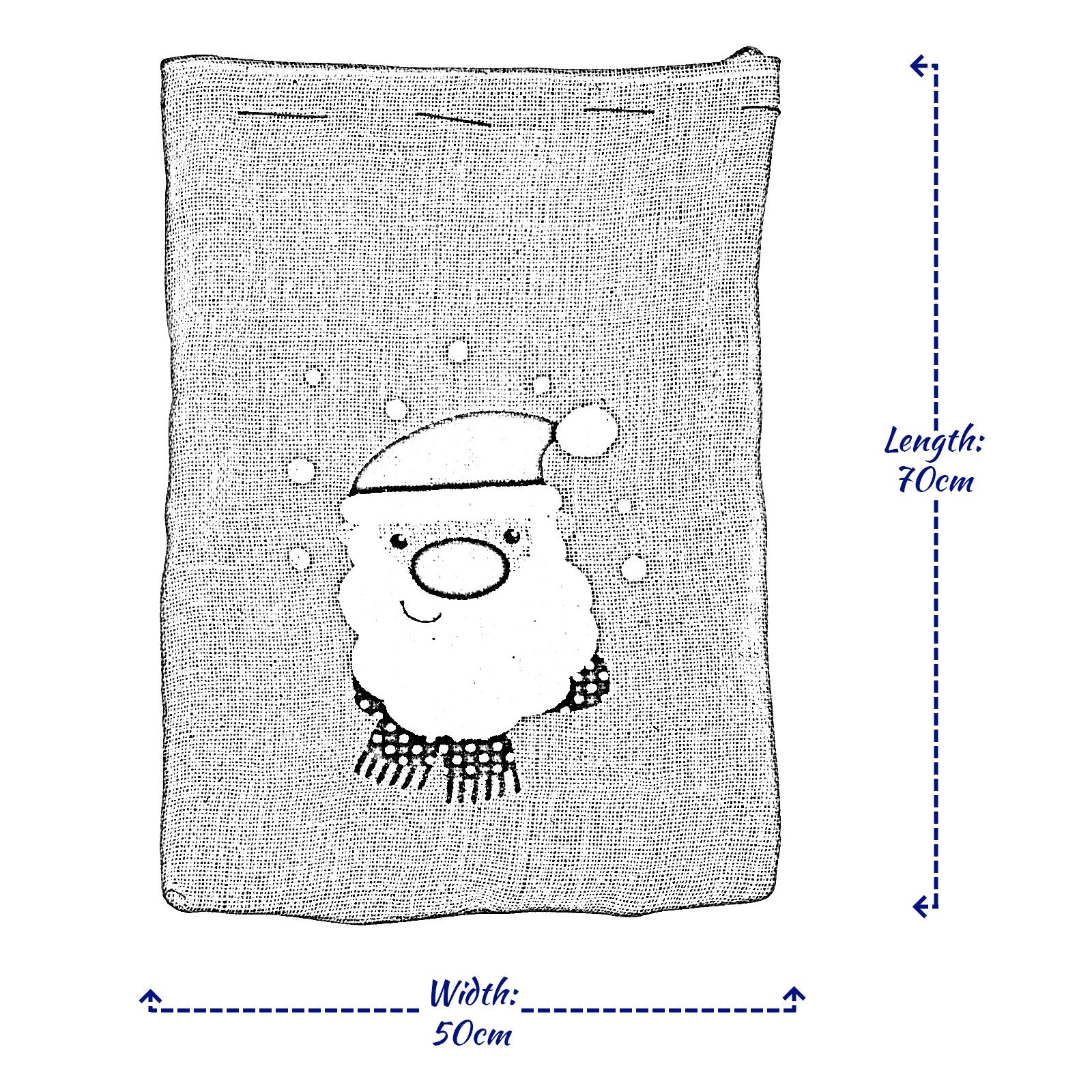Christmas Sack Jute Bag Drawstring Gift Reusable Present Stocking Storage XL