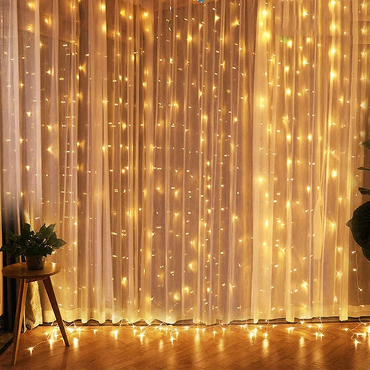 Christmas Lights Curtain Garland Merry Christmas Decorations for Home 2025 Christmas Ornaments Xmas Gifts Navidad New Year Decor