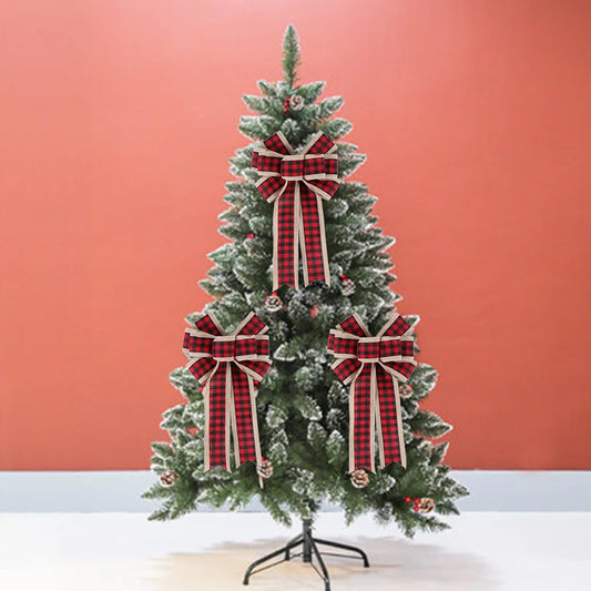 Christmas Bow Bows for Crafts Handmade Xmas Bowknot Christmas Tree Decoration Christmas Decoration for Home