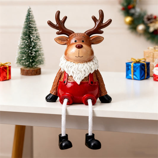 Christmas Hanging Elk Resin Ornaments, Christmas Decoration Desktop Window