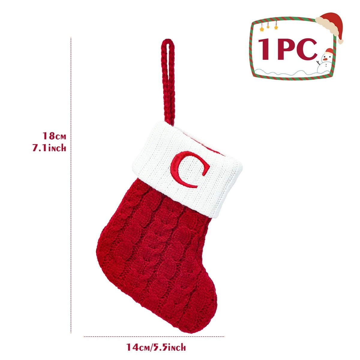 Personalised Letter Christmas Stocking