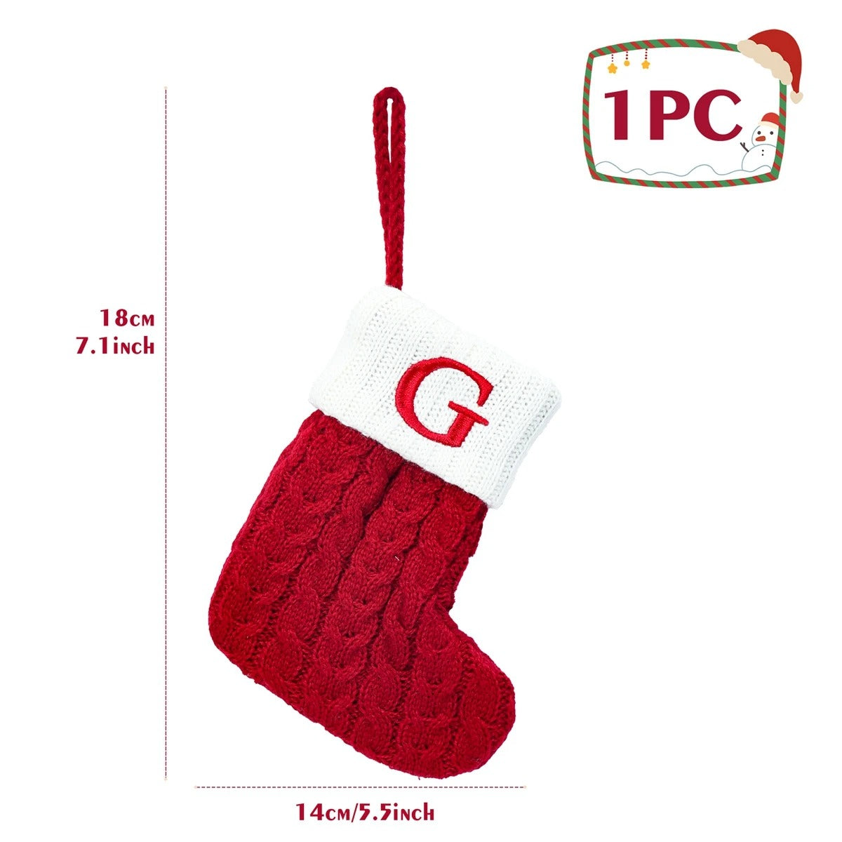 Personalised Letter Christmas Stocking